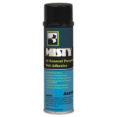Misty Heavyduty Adhesive Spray, Clear, 12 Oz, 12 Per Carton 1049313 12
