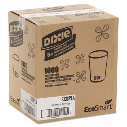 Dixie Ecosmart Hot Cups, Paper W/pla Lining, Viridian, 8oz, 1000/carton