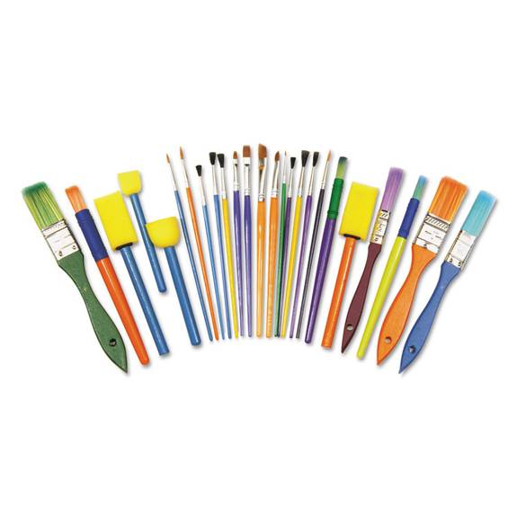 Creativity Street  Starter Brush Set, Assorted Sizes/colors, 25 Pieces/set 5180 25 Set