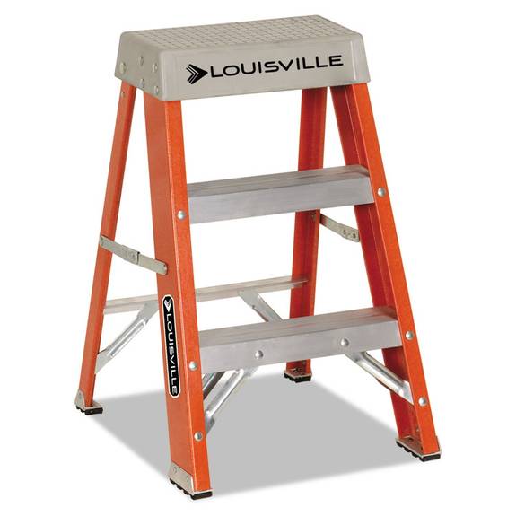 Louisville  Fiberglass Heavy Duty Step Ladder, 28 3/8