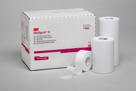 3M Medipore H Surgical Tape - Cloth, Water Resistant, 1 inch x 10 Yards, White, Non-Sterile, 24 Count