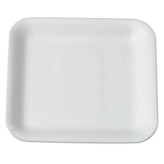Genpak  Supermarket Tray, Foam, White, 5-1/4 X 5-1/4, 125/bag 1001s 1000 Case