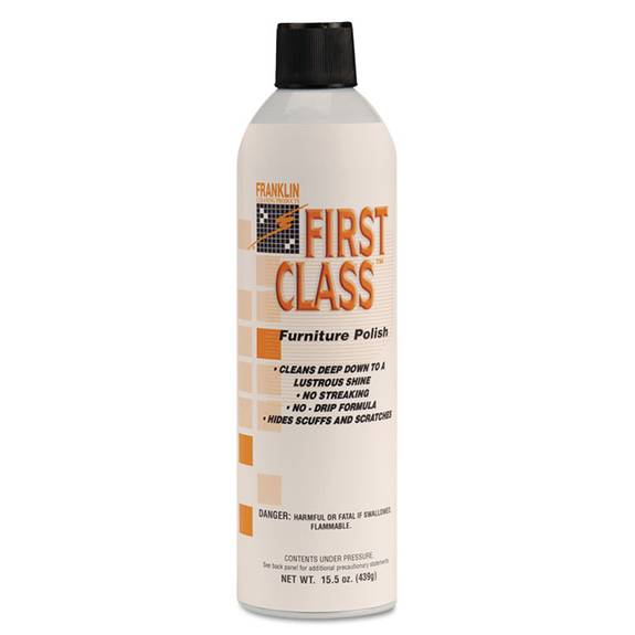 Franklin Cleaning Technology  First Class Furniture Polish, Floral Scent, 18 Oz Aerosol Can, 12/carton F801015 12 Case