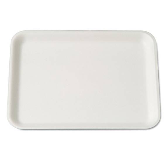 Genpak  Supermarket Tray, Foam, White, 9-1/4x7-1/4x1/2, 125/bag 4swh 500 Case