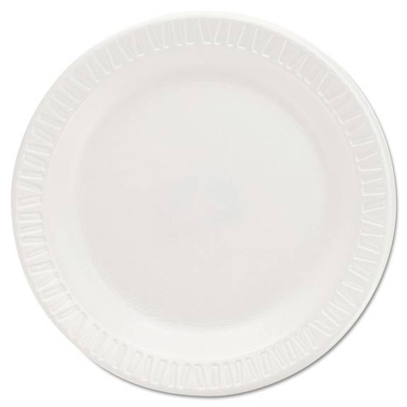 Dart  Quiet Classic Laminated Foam Dinnerware Plates, 6 Inches, White, Round, 125/pack 6pwqr 1000 Case