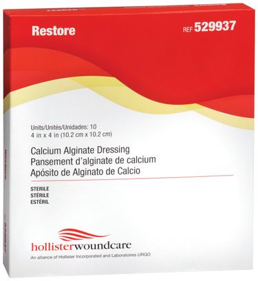 Calcium Alginate Dressing Restore™ 4 X 4 Inch Square Calcium Alginate