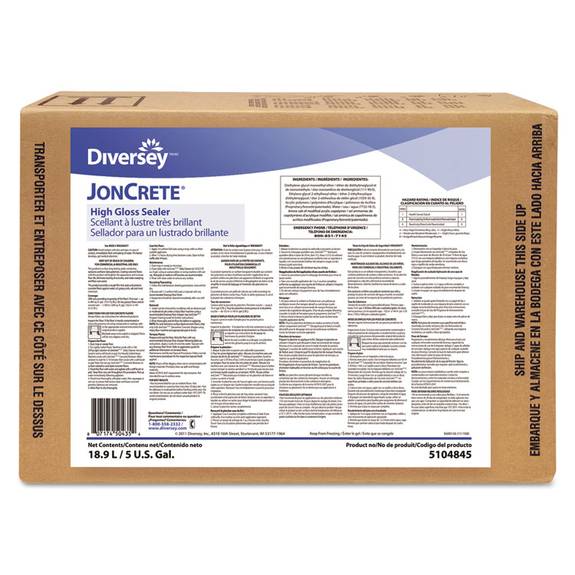 Diversey  Joncrete High Gloss Sealer, 5 Gal, 1 Envirobox/carton 5104845 1 Case