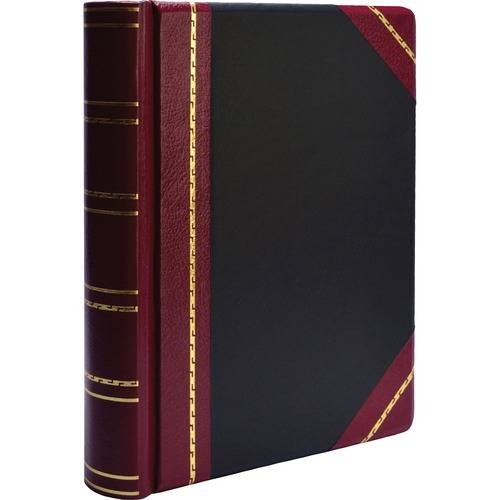 Wilson Jones® Minute Book, 500 Sheet Capacity, Red/Black Imitation Leather (EA/EACH)