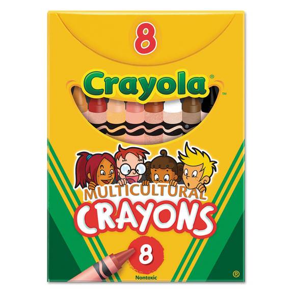Crayola  Multicultural Crayons, 8 Skin Tone Colors/box 52008w 8 Box