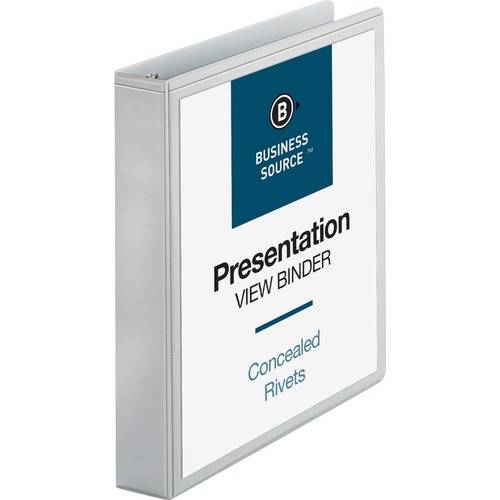 Business Source Standard View Round Ring Binders