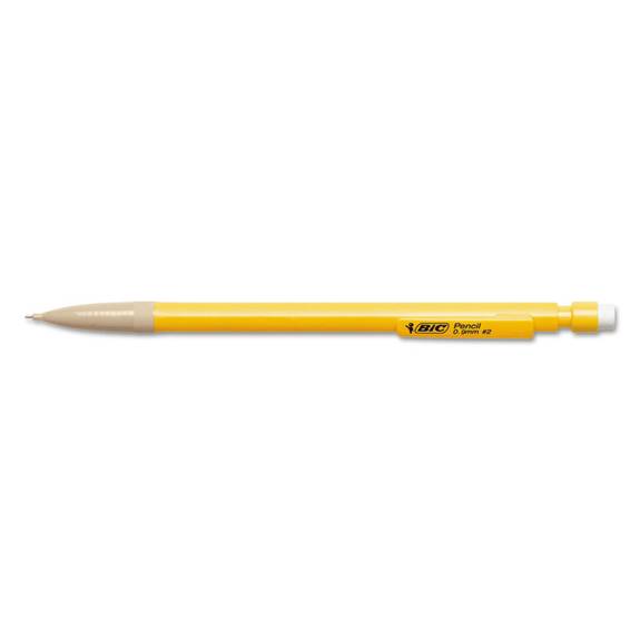 Bic  Xtra-strong Mechanical Pencil, .9mm, Yellow, Dozen Mpws11 1 Dozen