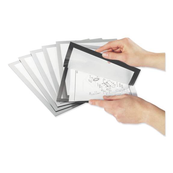 Durable  DURAFRAME MAGNETIC PLUS SIGN HOLDER, 8.5 X 11, SILVER FRAME, 2/PACK 400423 2 package