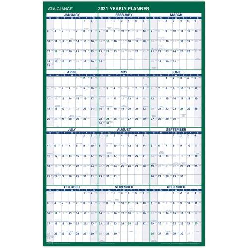 At-A-Glance Erasable Yearly Wall Planner