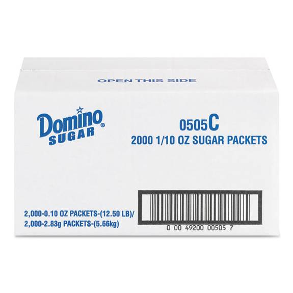 Domino  Sugar Portion Packets, 0.1 Oz Packets, 2000/carton 375252 2000 Case