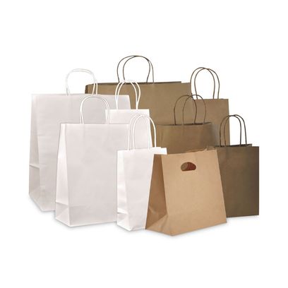 Prime Time Packaging Kraft Paper Bags, 1/7th Bbl 12 X 7 X 14, Natural ...