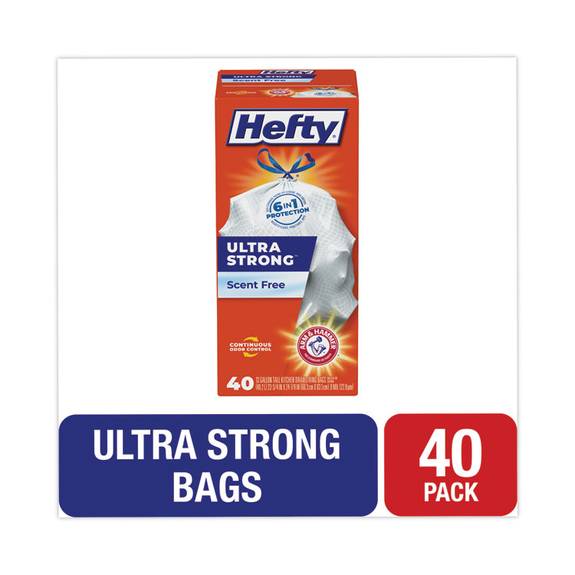 Hefty E8-5274 Ultra Strong Tall Kitchen and Trash Bags, 30 gal