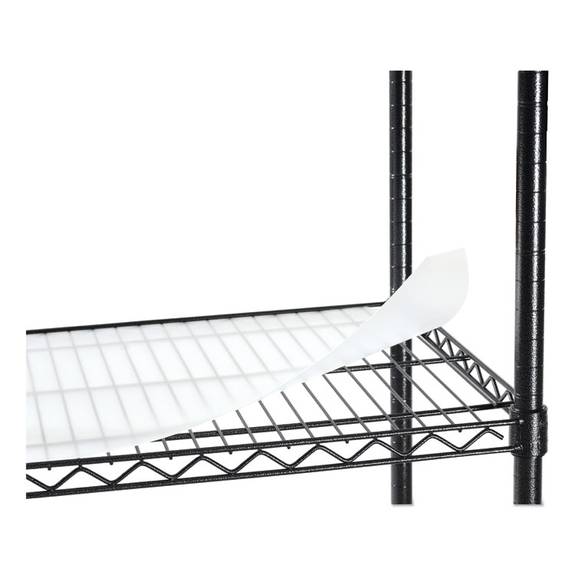 Alera 5-Shelf Wire Shelving Kit with Casters and Shelf Liners