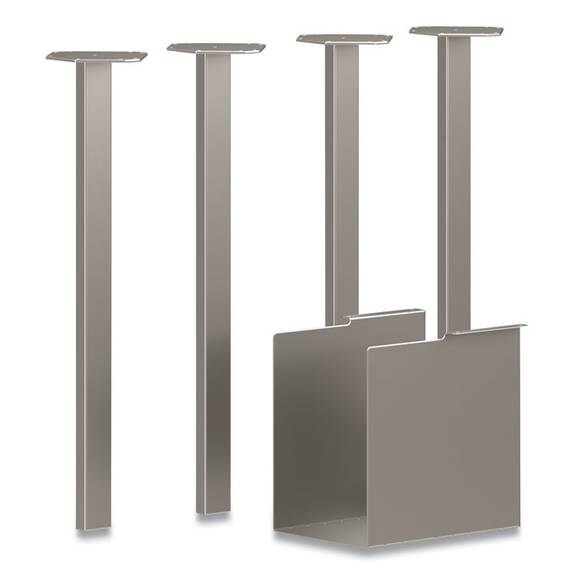 Hon  Coze Table Legs, 5.75 X 28, Silver, 4/pack HONHLCPL29USPR6 4 package