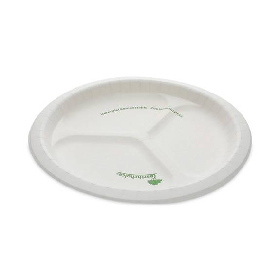 White 8 Compartment Plate