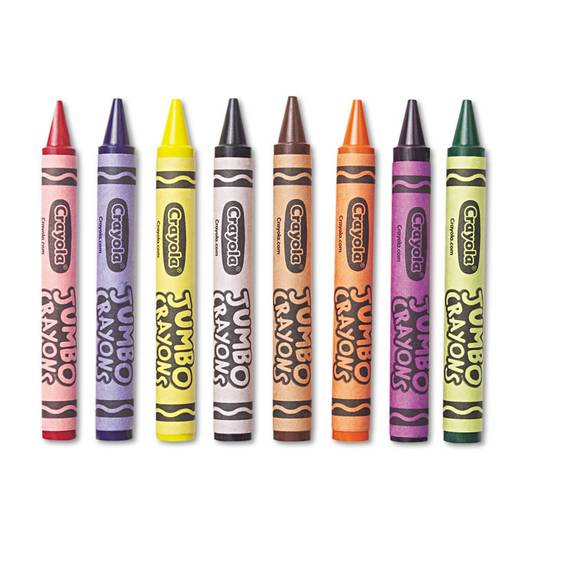 So Big Crayons, Large Size, 5 X 9/16, 8 Assorted Color Box