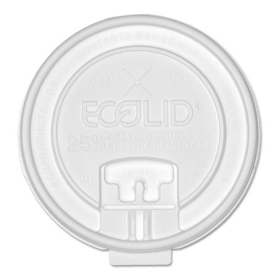 Eco Products  25% Recy Content Dual-temp Lk Tab Lid W/straw Slot, 20oz Insul, 50/pk, 12 Pk/ct Ephcldtrn20ct 600 Case