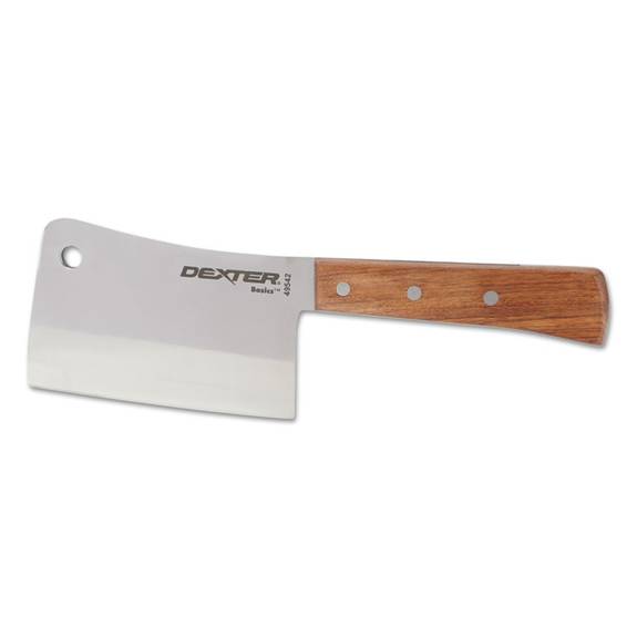 Dexter  Basics Cleaver Knife, Stainless Steel, Wood Handle, 6