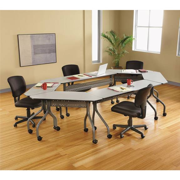 Iceberg Officeworks Mobile Training Table, 60w X 18d X 29h, Gray/charcoal 68057 1 Each