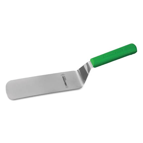 Dexter  Cake Turner, 8 X 3 In., Sani-safe, High-carbon Steel With Green Handle, 1/each 019693g 1 Each