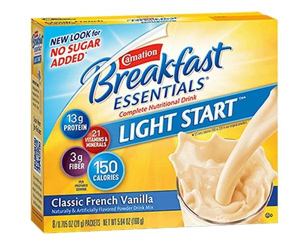 Carnation Breakfast Essentials Light Start Complete Nutritional Drink Classic French Vanilla 0638