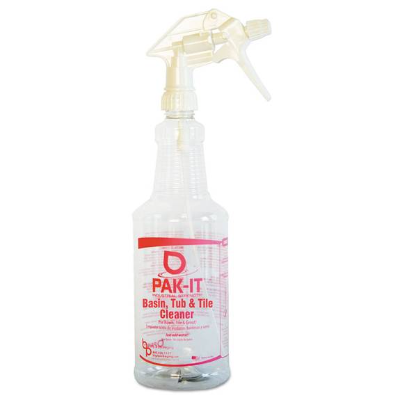 Pak It  Empty Color-coded Trigger-spray Bottle, 32 Oz, For Basin, Tub And Tile Cleaner 5722104001 1 Each