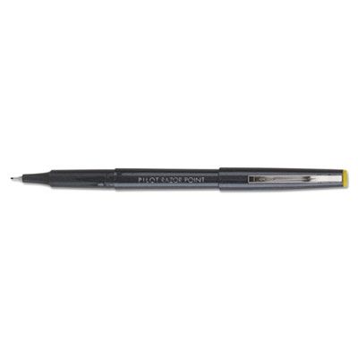 Razor Point Fine Line Porous Point Pen, Stick, Extra-Fine 0.3 Mm, Black Ink, Black Barrel, Dozen