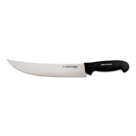 Dexter  Sofgrip Cimeter Steak Knife, Rubber Grip Handle, Black/silver, 10