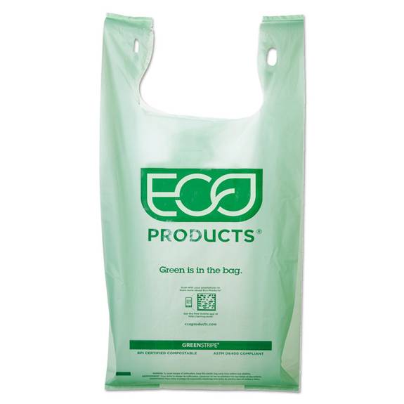 Eco Products  Medium Compostable Shopper Bag, 7 Gal, .80 Mil, 50/pk, 10 Pk/ct Ep-cbms 500 Case