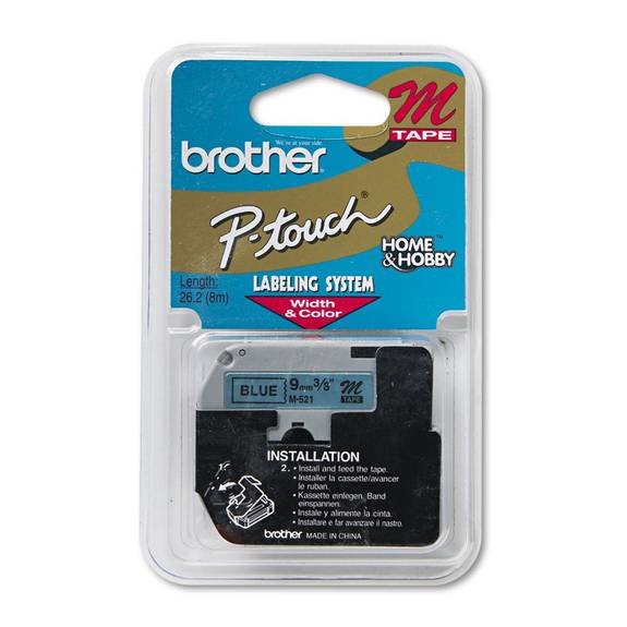 Brother P Touch  M Series Tape Cartridge For P-touch Labelers, 3/8
