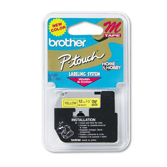 Brother P Touch  M Series Tape Cartridge For P-touch Labelers, 1/2