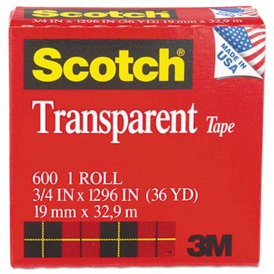 Scotch  Transparent Tape, 3/4