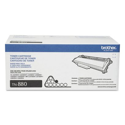 Tn880 Super High-Yield Toner, 12,000 Page-Yield, Black