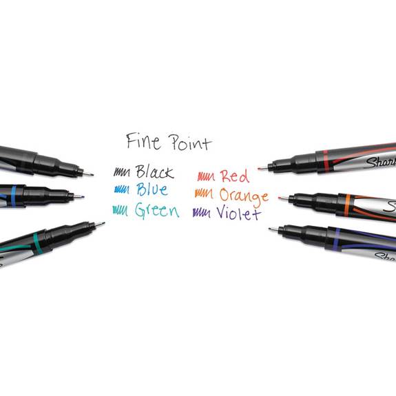 SHARPIE 1976527 Pen, Fine Point, Assorted Colors, 6-Count