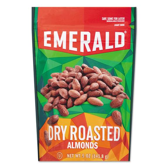 Emerald  Dry Roasted Almonds, 5 Oz Pack, 6/carton 33664 6 Case