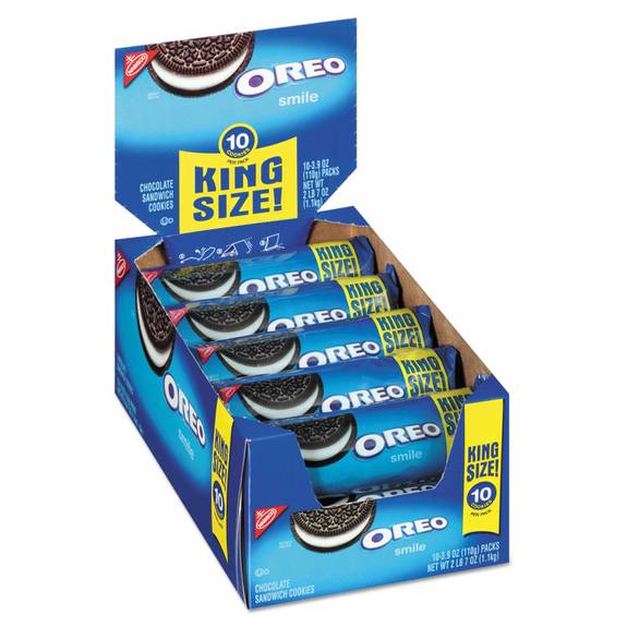 Nabisco  Oreo Cookies, Chocolate W/cream Center, 10 Cookie Pack, 10 Packs/box 044000029517 10 Box
