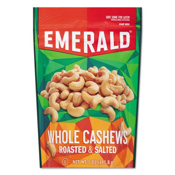 Emerald  Roasted & Salted Cashew Nuts, 5 Oz Pack, 6/carton 93364 6 Case