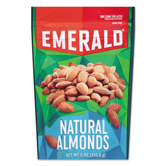 Emerald  Natural Almonds, 5 Oz Bag, 6/carton 33364 6 Case