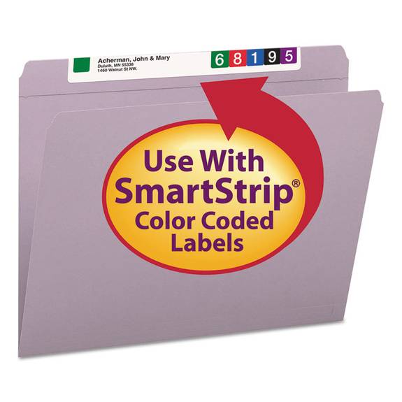 Reinforced Top Tab Colored File Folders, Straight Tabs, Letter Size, 0.75