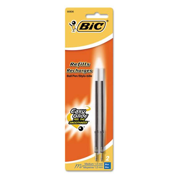 Bic  Refill For Velocity, A.i., Pro+ Retractable Ballpoint, Medium, Be, 2/pack Mrc21 Blu 2 Package