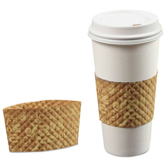Bagcraft Java Jacket Coffee Sleeve For 12-24 Oz Hot Cups, Brown, 200/carton 461571 200 Case