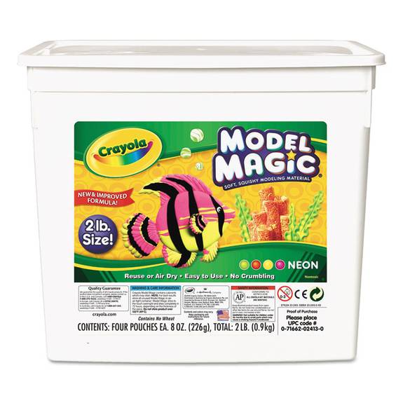 Crayola  Model Magic Modeling Compound, 8 Oz Each/neon, 2 Lbs. 232413 1 Each