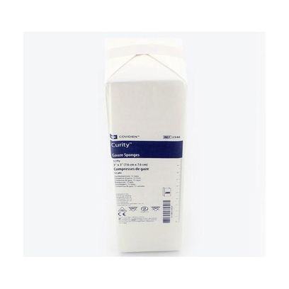 Curity Woven Gauze Sponge, Non-Sterile, 3" X 3", 12 Ply Part No. 2346 (200/Package)