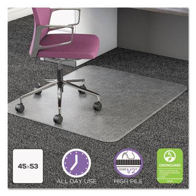 Deflecto  Ultramat All Day Use Chair Mat For High Pile Carpet, 45 X 53, Rectangular, Clear Cm16243com15 1 Each