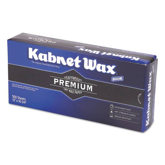 Kabnet Wax  Interfolded Heavyweight Dry Waxed Deli Paper, 8 X 10 3/4, 500/pk, 12 Pk/ct Dix 81junior 12 Case