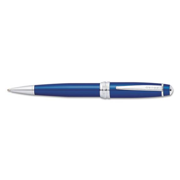 Cross  Bailey Ballpoint Pen, Black Ink, Blue Barrel, Medium At0452-12 1 Each